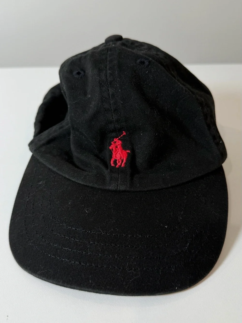 Polo Ralph Lauren Black Kids Cap with Red Pony Logo